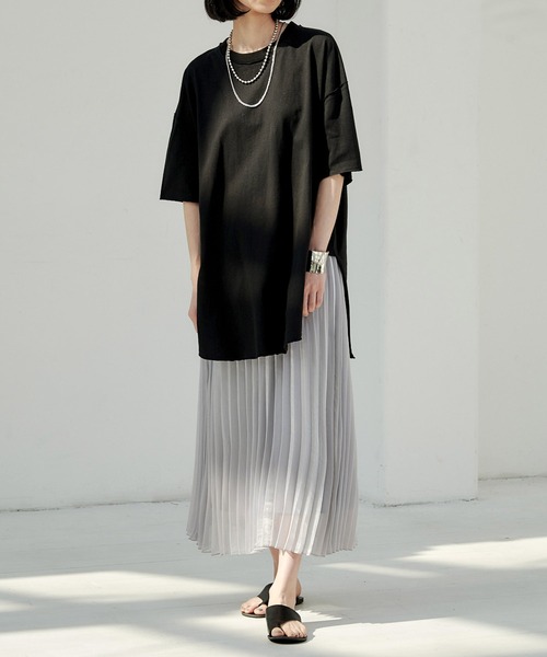 EMMA(EMMA CLOTHES)(エマ)の「【EMMA】シャイニーポプリンプリーツスカート(スカート・レディース・ライトグレー/ベージュ/カーキ/ラベンダー・FREE)」の20枚目の写真