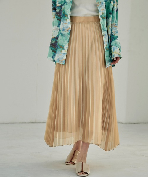 EMMA(EMMA CLOTHES)(エマ)の「【EMMA】シャイニーポプリンプリーツスカート(スカート・レディース・ライトグレー/ベージュ/カーキ/ラベンダー・FREE)」の17枚目の写真