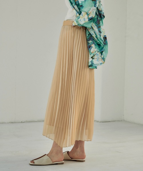 EMMA(EMMA CLOTHES)(エマ)の「【EMMA】シャイニーポプリンプリーツスカート(スカート・レディース・ライトグレー/ベージュ/カーキ/ラベンダー・FREE)」の21枚目の写真