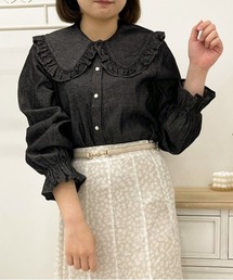 デニムフリルブラウス【ZOZOTOWN限定アイテム】