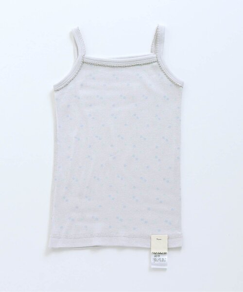 apres les cours(アプレレクール)の「■GIRLSリブキャミソール(キャミソール・キッズ・ブルー/ドット/ラベンダー/サックスブルー/ピンク/アイボリー/ブラウン/キナリ・80/120/90/100/110/130)」の6枚目の写真