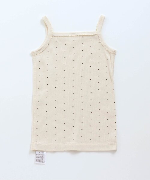 apres les cours(アプレレクール)の「■GIRLSリブキャミソール(キャミソール・キッズ・ブルー/ドット/ラベンダー/サックスブルー/ピンク/アイボリー/ブラウン/キナリ・80/120/90/100/110/130)」の16枚目の写真