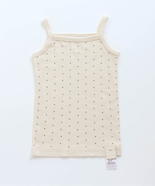 apres les cours(アプレレクール)の「■GIRLSリブキャミソール(キャミソール・キッズ・ブルー/ドット/ラベンダー/サックスブルー/ピンク/アイボリー/ブラウン/キナリ・80/120/90/100/110/130)」の20枚目の写真