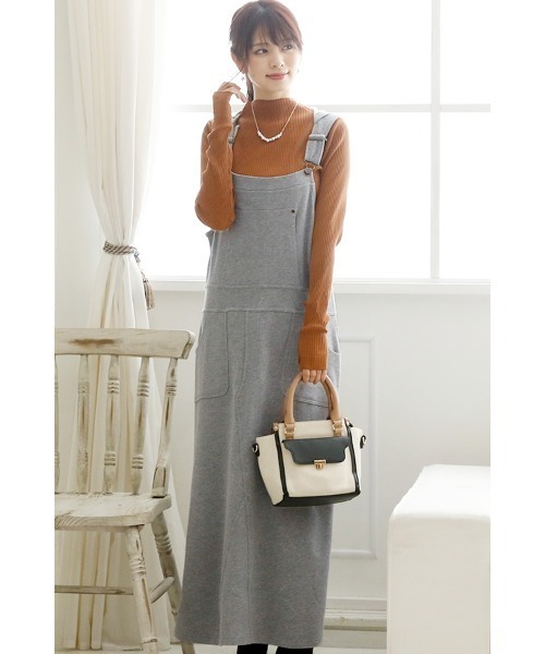 ElegChic（エレグシック）の「マキシジャンパー スカート （サロペット/オーバーオール・レディース・ブラック/グレー・M/L/XL/4L/XXL）」の2枚目の写真