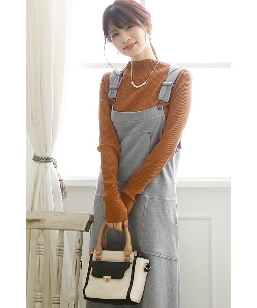 ElegChic（エレグシック）の「マキシジャンパー スカート （サロペット/オーバーオール・レディース・ブラック/グレー・M/L/XL/4L/XXL）」の7枚目の写真