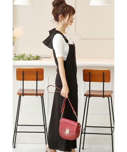 ElegChic（エレグシック）の「マキシジャンパー スカート （サロペット/オーバーオール・レディース・ブラック/グレー・M/L/XL/4L/XXL）」の11枚目の写真