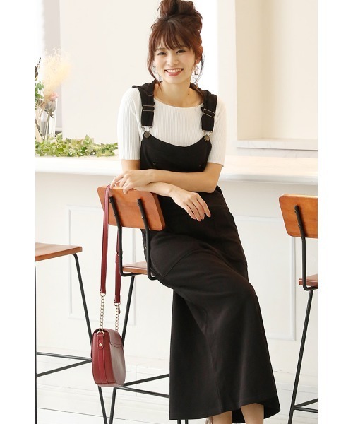 ElegChic（エレグシック）の「マキシジャンパー スカート （サロペット/オーバーオール・レディース・ブラック/グレー・M/L/XL/4L/XXL）」の13枚目の写真