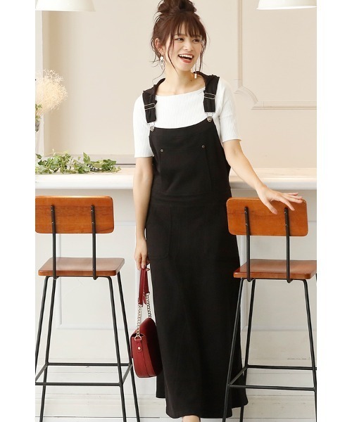 ElegChic（エレグシック）の「マキシジャンパー スカート （サロペット/オーバーオール・レディース・ブラック/グレー・M/L/XL/4L/XXL）」の14枚目の写真