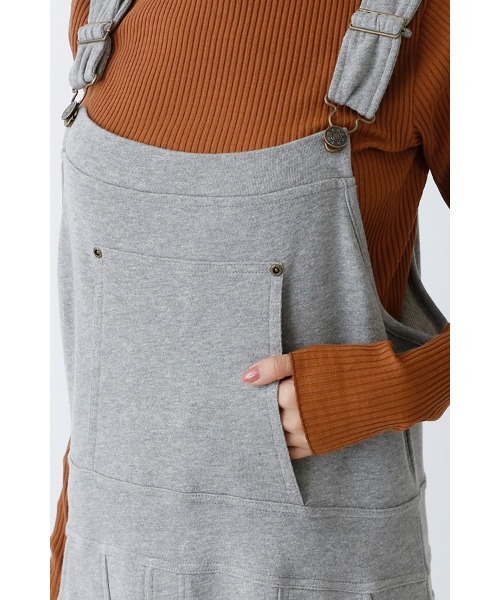 ElegChic（エレグシック）の「マキシジャンパー スカート （サロペット/オーバーオール・レディース・ブラック/グレー・M/L/XL/4L/XXL）」の17枚目の写真
