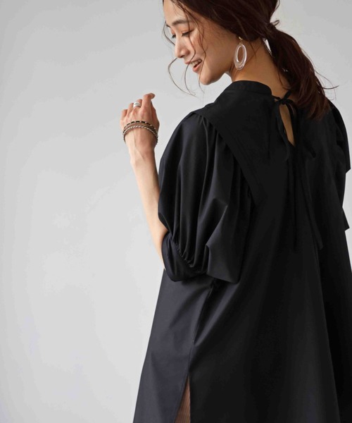 deux amour（ドゥーザムール）の「前後２ｗａｙチュニック（チュニック・レディース・ホワイト/ブラック/ベージュ/ラベンダー・MEDIUM）」の2枚目の写真