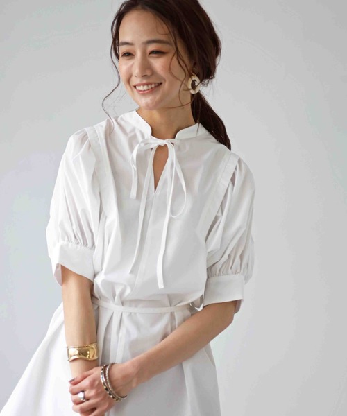 deux amour（ドゥーザムール）の「前後２ｗａｙチュニック（チュニック・レディース・ホワイト/ブラック/ベージュ/ラベンダー・MEDIUM）」の15枚目の写真