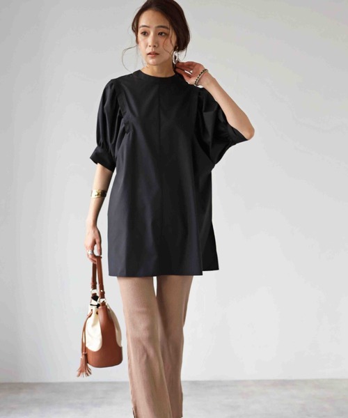 deux amour（ドゥーザムール）の「前後２ｗａｙチュニック（チュニック・レディース・ホワイト/ブラック/ベージュ/ラベンダー・MEDIUM）」の6枚目の写真