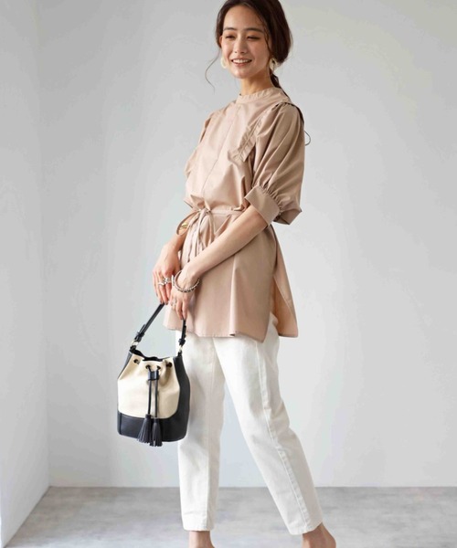 deux amour（ドゥーザムール）の「前後２ｗａｙチュニック（チュニック・レディース・ホワイト/ブラック/ベージュ/ラベンダー・MEDIUM）」の17枚目の写真