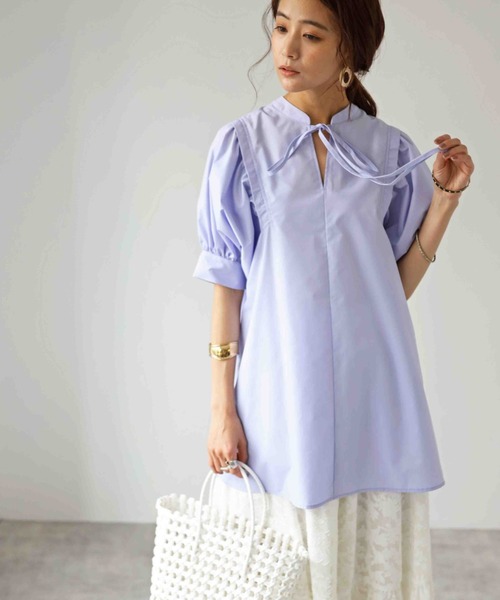 deux amour（ドゥーザムール）の「前後２ｗａｙチュニック（チュニック・レディース・ホワイト/ブラック/ベージュ/ラベンダー・MEDIUM）」の22枚目の写真