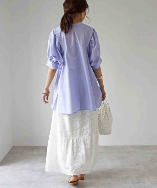 deux amour（ドゥーザムール）の「前後２ｗａｙチュニック（チュニック・レディース・ホワイト/ブラック/ベージュ/ラベンダー・MEDIUM）」の13枚目の写真