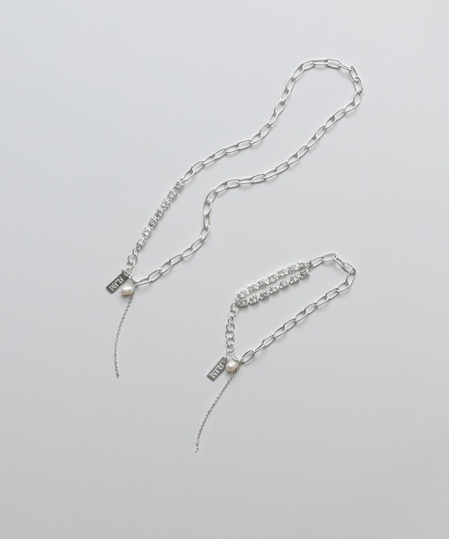 Editors Draw(エディターズドロー)の「SV925 チェーンブレスレット 【 Ria. Jaysmee/リアジェイズミー 】(ブレスレット・レディース・クリア/ベージュ/ブラック・ONE SIZE)」の8枚目の写真