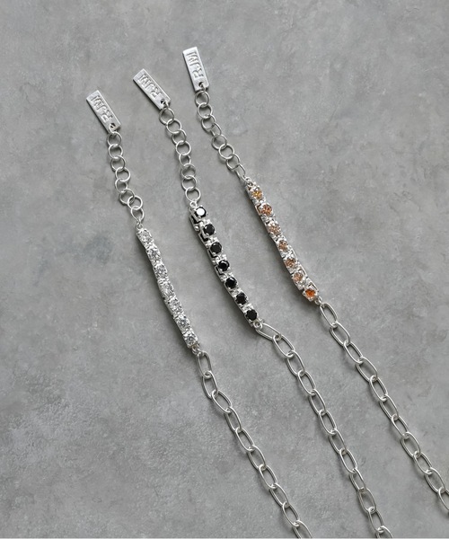 Editors Draw(エディターズドロー)の「SV925 チェーンブレスレット 【 Ria. Jaysmee/リアジェイズミー 】(ブレスレット・レディース・クリア/ベージュ/ブラック・ONE SIZE)」の7枚目の写真