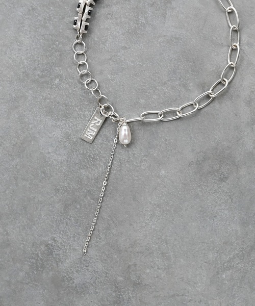 Editors Draw(エディターズドロー)の「SV925 チェーンブレスレット 【 Ria. Jaysmee/リアジェイズミー 】(ブレスレット・レディース・クリア/ベージュ/ブラック・ONE SIZE)」の6枚目の写真