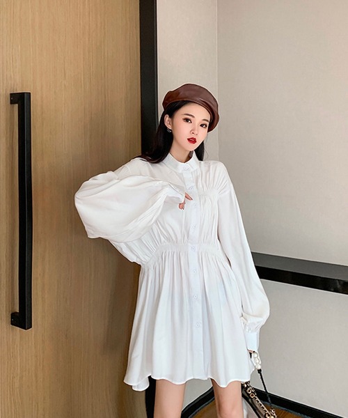 Bifrost（ビフレスト）の「シャーリングシャツワンピース（シャツ