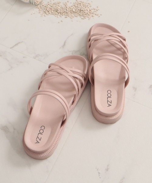 Honeys(ハニーズ)の「2Wayクロスストラップ(サンダル・レディース・ブラック/ベージュ/ピンク/アイボリー・M/L/S)」の4枚目の写真