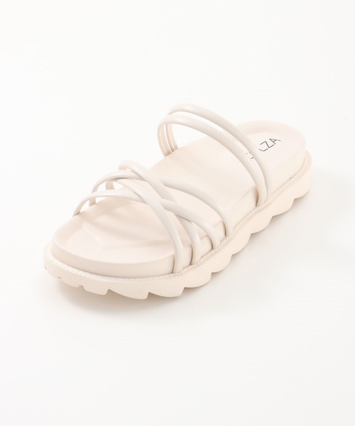 Honeys(ハニーズ)の「2Wayクロスストラップ(サンダル・レディース・ブラック/ベージュ/ピンク/アイボリー・M/L/S)」の5枚目の写真