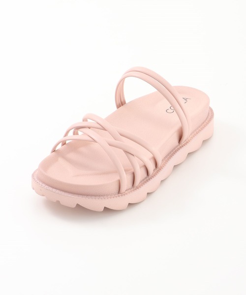 Honeys(ハニーズ)の「2Wayクロスストラップ(サンダル・レディース・ブラック/ベージュ/ピンク/アイボリー・M/L/S)」の16枚目の写真