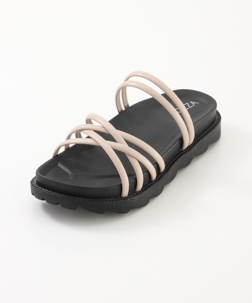 Honeys(ハニーズ)の「2Wayクロスストラップ(サンダル・レディース・ブラック/ベージュ/ピンク/アイボリー・M/L/S)」の20枚目の写真