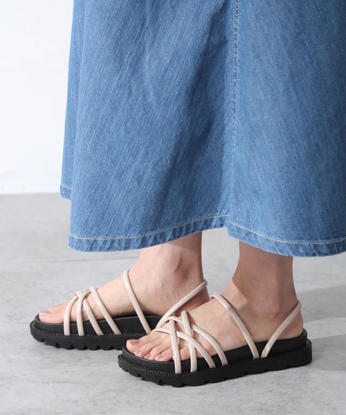 Honeys(ハニーズ)の「2Wayクロスストラップ(サンダル・レディース・ブラック/ベージュ/ピンク/アイボリー・M/L/S)」の8枚目の写真