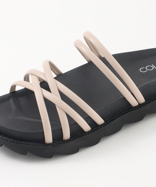 Honeys(ハニーズ)の「2Wayクロスストラップ(サンダル・レディース・ブラック/ベージュ/ピンク/アイボリー・M/L/S)」の9枚目の写真