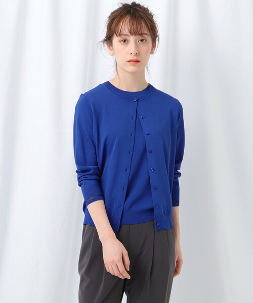 INDIVI（インディヴィ）の「◆【WEB限定/2点セット】クルーネックアンサンブルニット（アンサンブル・レディース・ブラック/オフホワイト/ブルー/ライトベージュ・38/34）」の4枚目の写真