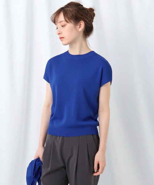 INDIVI（インディヴィ）の「◆【WEB限定/2点セット】クルーネックアンサンブルニット（アンサンブル・レディース・ブラック/オフホワイト/ブルー/ライトベージュ・38/34）」の14枚目の写真