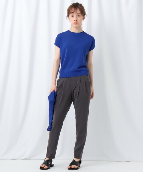 INDIVI（インディヴィ）の「◆【WEB限定/2点セット】クルーネックアンサンブルニット（アンサンブル・レディース・ブラック/オフホワイト/ブルー/ライトベージュ・38/34）」の22枚目の写真