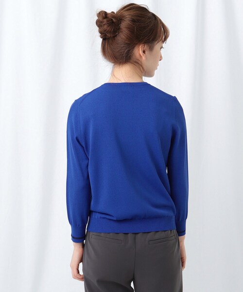 INDIVI（インディヴィ）の「◆【WEB限定/2点セット】クルーネックアンサンブルニット（アンサンブル・レディース・ブラック/オフホワイト/ブルー/ライトベージュ・38/34）」の8枚目の写真