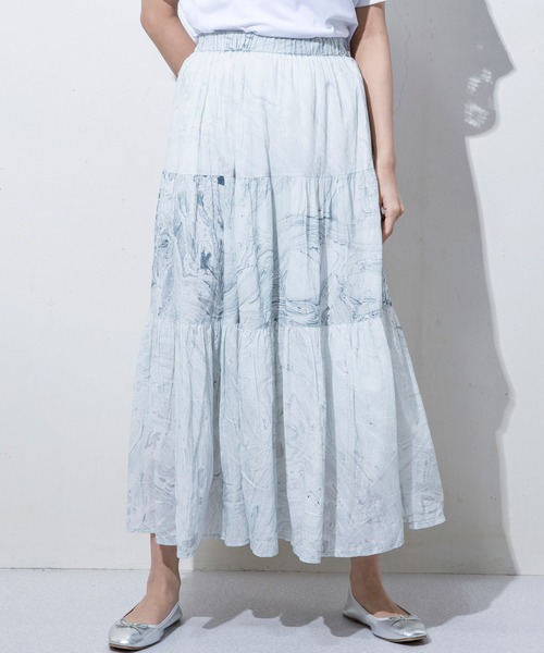 MILLION CARATS(ミリオンカラッツ)の「【STYLE4】マーブルプリントスカート(スカート・レディース・オフホワイト/サックスブルー・FREE)」の11枚目の写真