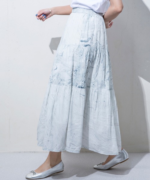 MILLION CARATS(ミリオンカラッツ)の「【STYLE4】マーブルプリントスカート(スカート・レディース・オフホワイト/サックスブルー・FREE)」の12枚目の写真