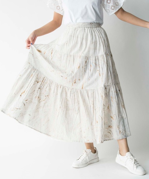 MILLION CARATS(ミリオンカラッツ)の「【STYLE4】マーブルプリントスカート(スカート・レディース・オフホワイト/サックスブルー・FREE)」の4枚目の写真