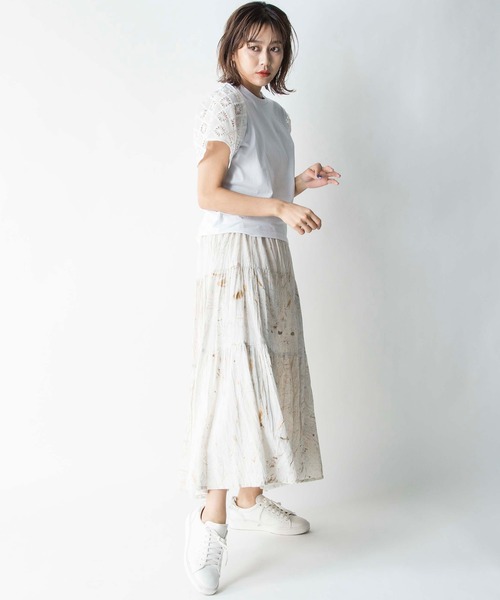 MILLION CARATS(ミリオンカラッツ)の「【STYLE4】マーブルプリントスカート(スカート・レディース・オフホワイト/サックスブルー・FREE)」の5枚目の写真