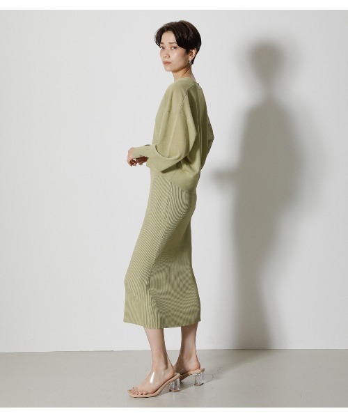 AZUL by moussy（アズールバイマウジー）の「ENSEMBLE KNIT OP