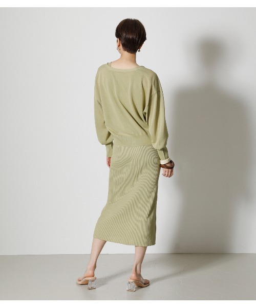 AZUL by moussy（アズールバイマウジー）の「ENSEMBLE KNIT OP