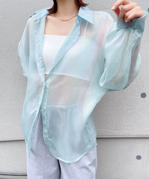 セール】オーロラシアービッグシャツ（シャツ/ブラウス）｜at12:03