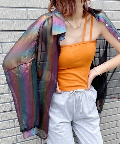 セール】オーロラシアービッグシャツ（シャツ/ブラウス）｜at12