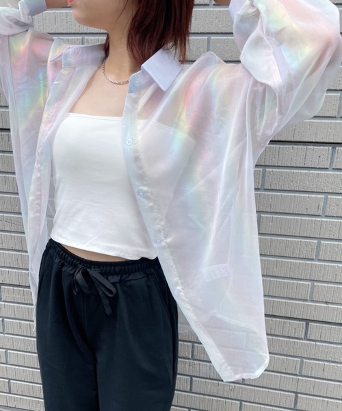 セール】オーロラシアービッグシャツ（シャツ/ブラウス）｜at12:03