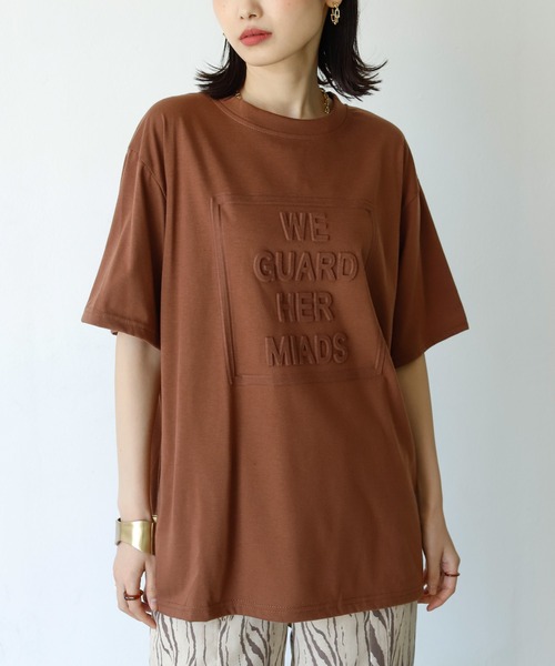 セール】オーバーシルエットエンボスTシャツ（Tシャツ