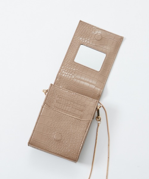 natural couture（ナチュラルクチュール）の「ミラーイン多機能ショルダー（ショルダーバッグ・レディース・その他1/ブラウン/アイボリー/ブラック・FREE）」の14枚目の写真