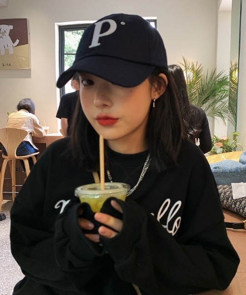 MANGROVE（マングローブ）の「Ｐロゴキャップ（キャップ・レディース・ブラック/グレー/ライトベージュ/ブルー/ライトピンク/ネイビー・FREE）」の12枚目の写真