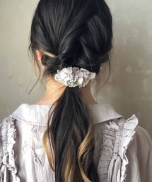 m.soeur（エムスール）の「アイスグレーのクリップ＊（バレッタ/ヘアクリップ）」