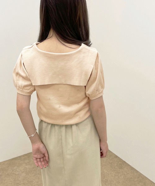 apres jour clair(アプレジュールクレア)の「【apres jour clair】セーラー襟ニットトップス【ZOZOTOWN限定アイテム】(ニット/セーター・レディース・ミント/アイボリー/ピンクベージュ・X-LARGE/フリー)」の16枚目の写真