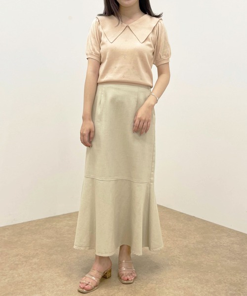 apres jour clair(アプレジュールクレア)の「【apres jour clair】セーラー襟ニットトップス【ZOZOTOWN限定アイテム】(ニット/セーター・レディース・ミント/アイボリー/ピンクベージュ・X-LARGE/フリー)」の18枚目の写真