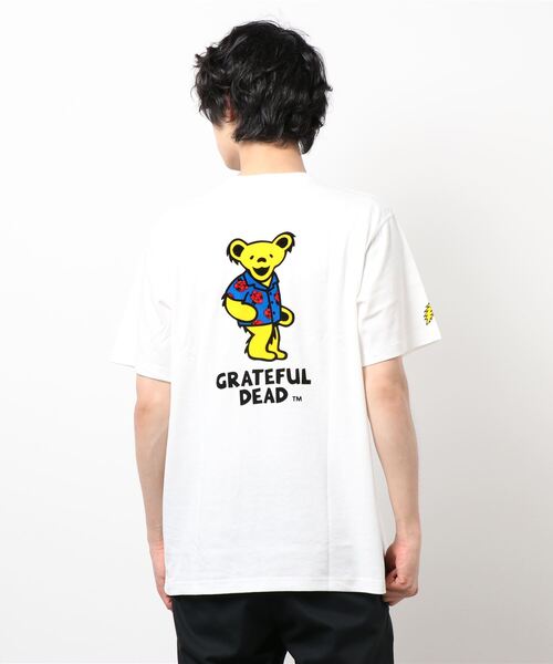 Request（リクエスト）の「【REQUEST】 Grateful Dead 16/-空紡糸 フロッキープリント Tシャツ（Tシャツ/カットソー・メンズ・チャコールグレー/ホワイト系その他/ブラック・2/3）」の2枚目の写真