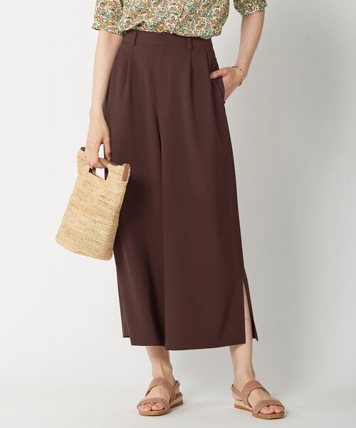 J.PRESS Ladies(J.プレス レディス)の「【洗える・イージーケア】シックアンドシン 2WAYストレッチ セミワイドパンツ(その他パンツ・レディース・ブラック系/ダークブラウン系/黄土色系・S/XS/XXS)」の2枚目の写真